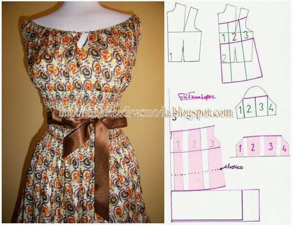 платье выкройка33 (604x463, 245Kb)