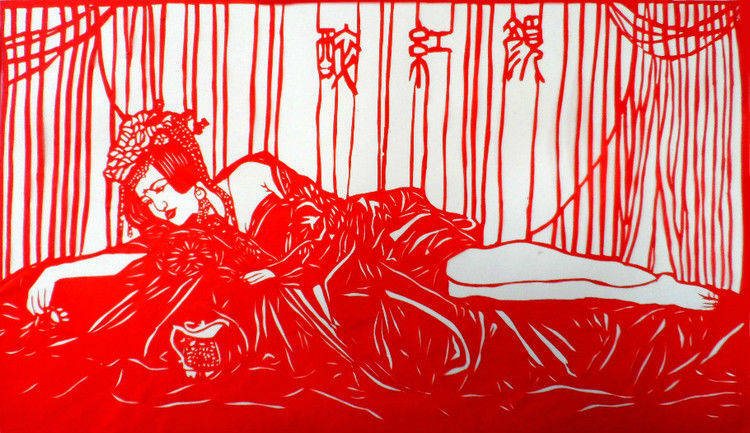 醉红颜【心无锁剪纸】 - 心无锁 - 心无锁的博客