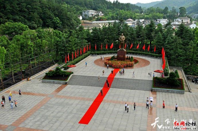 航拍毛主席故居鈥斺斏厣