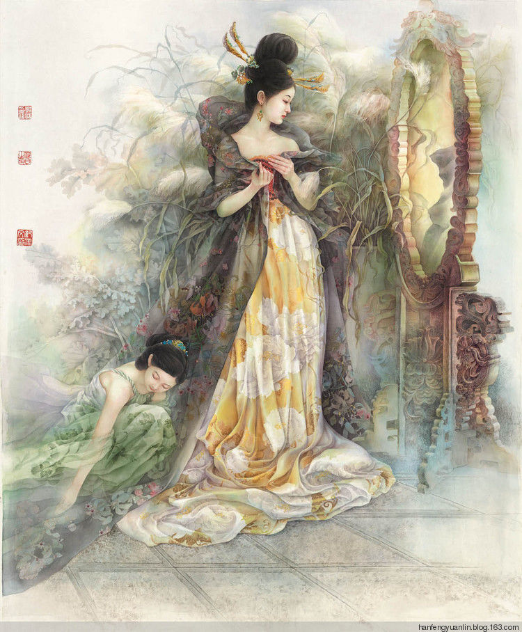 纪淑文、邱皓 、邱月母女工笔作品(1) - 山野村夫 - 山野村夫