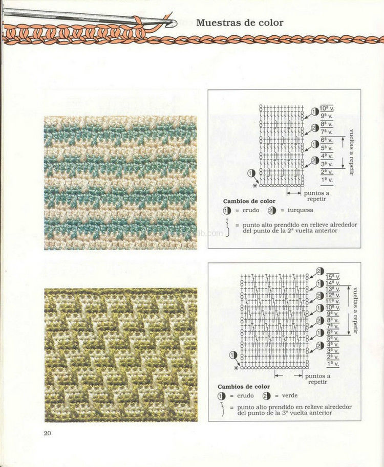 al ganchillo_Muestras（钩针花样） - 壹一 - 壹一的博客