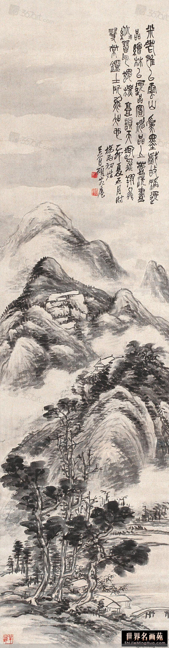 吴昌硕罕见的山水作品（4） - 云破月来花弄影 - 云破月来花弄影