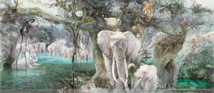 纪淑文、邱皓 、邱月母女工笔作品(1) - 山野村夫 - 山野村夫