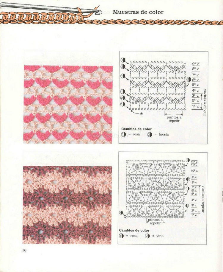 al ganchillo_Muestras（钩针花样） - 壹一 - 壹一的博客