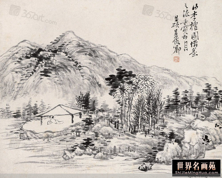 吴昌硕罕见的山水作品（4） - 云破月来花弄影 - 云破月来花弄影