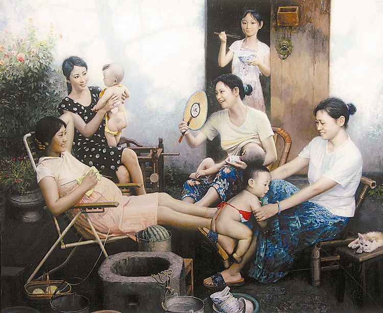 人体油画：何绍教作品 - 玉郎 - 心有快乐事 分享有缘人