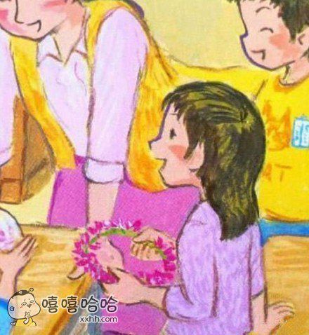 教科书上，小女孩居然有三只