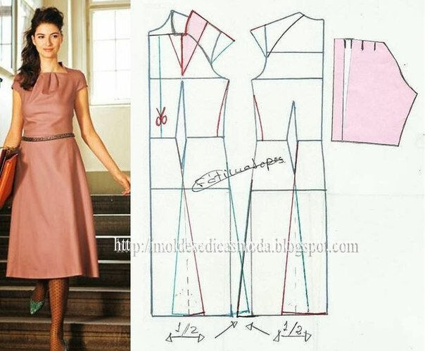 платье выкройка27 (604x499, 189Kb)