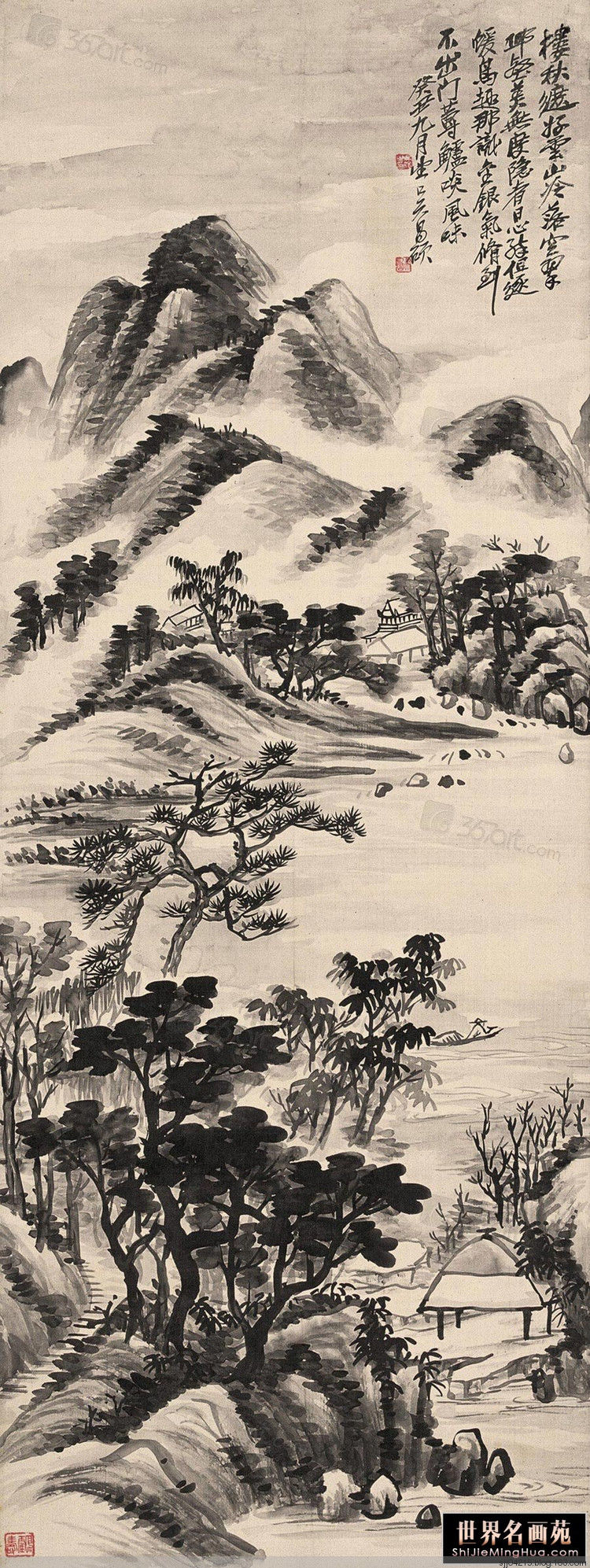 吴昌硕罕见的山水作品（4） - 云破月来花弄影 - 云破月来花弄影