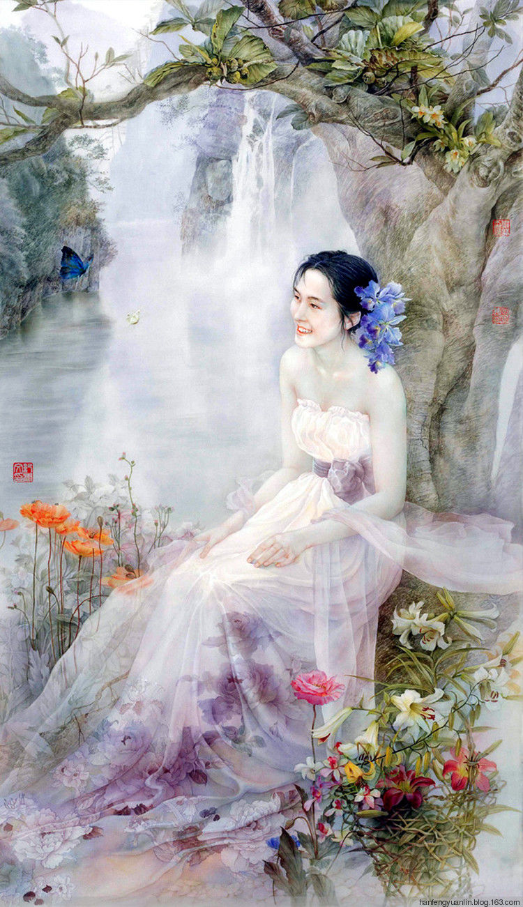 纪淑文、邱皓 、邱月母女工笔作品(1) - 山野村夫 - 山野村夫