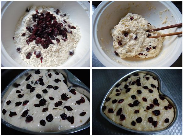 不用揉面，简单易做的——蔓越莓发糕 - 玉池桃红 - 玉池桃红的博客