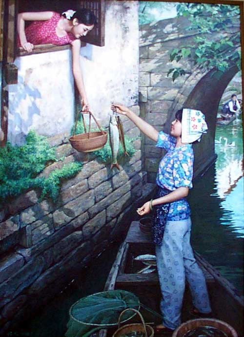 人体油画：何绍教作品 - 玉郎 - 心有快乐事 分享有缘人