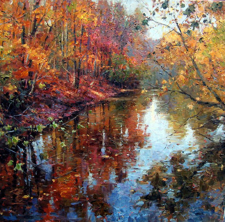 俄罗斯 Эжен Джей Папроски 的风景画 - 韵湖佳境 - “韵湖佳境”欢迎您