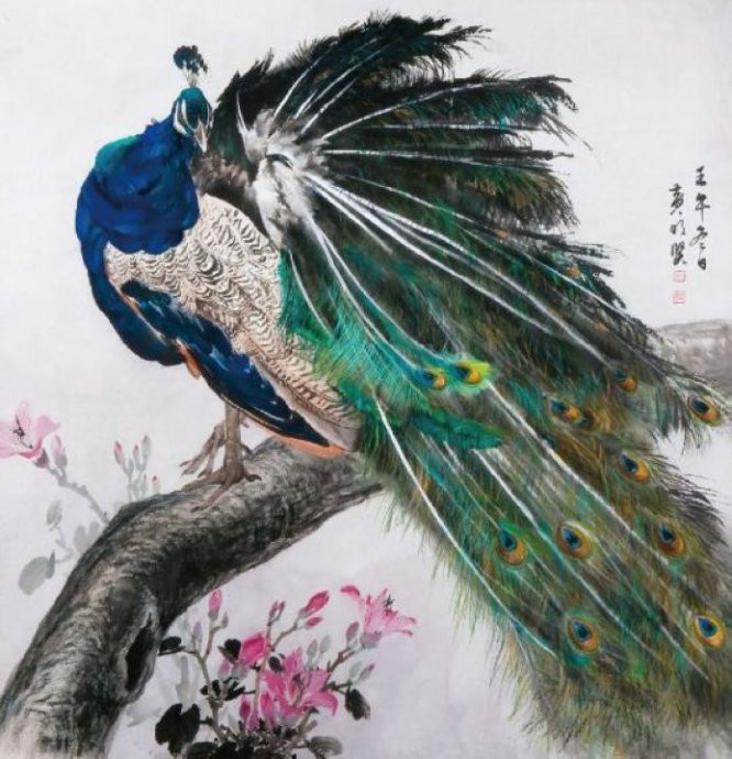 花鸟世界梦亦香│台湾国画大师黄明贤作品。 - │Icê Blüe│ - ∑xtent°∧rt，2011