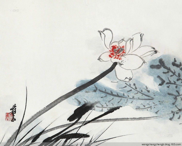 张大千 荷花作品欣赏 - wangchangzhengb - wangchangzhengb的博客
