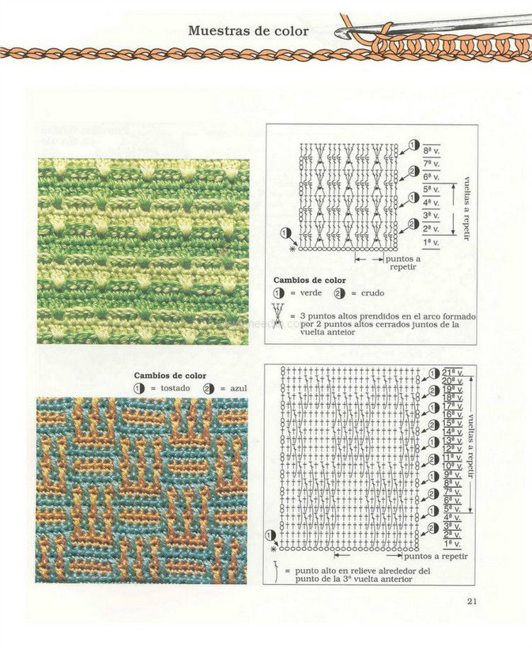 al ganchillo_Muestras（钩针花样） - 壹一 - 壹一的博客