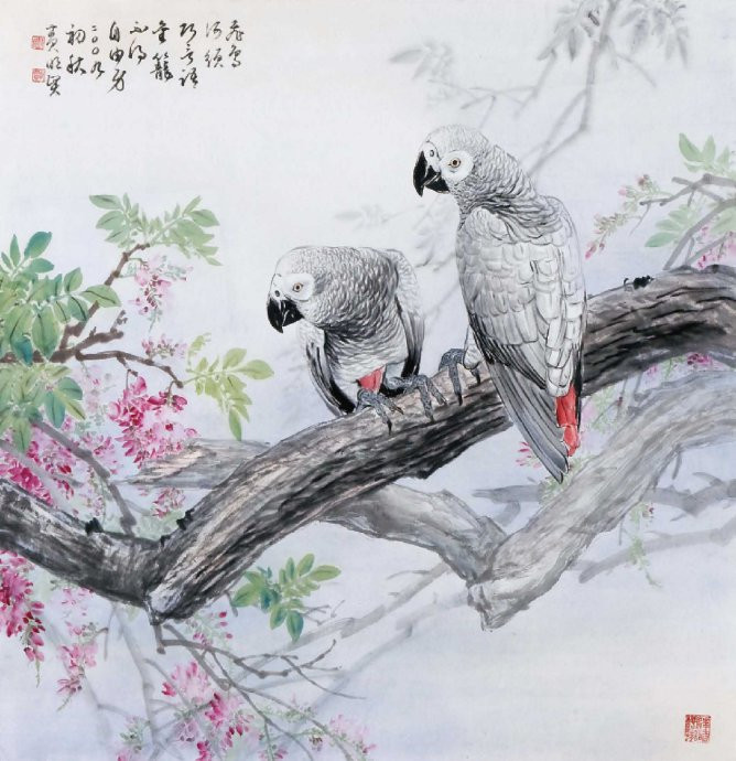 花鸟世界梦亦香│台湾国画大师黄明贤作品。 - │Icê Blüe│ - ∑xtent°∧rt，2011