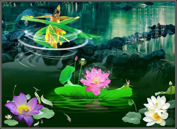 美女与鲜花系列日志背景边框13 - 心灵之约 - .