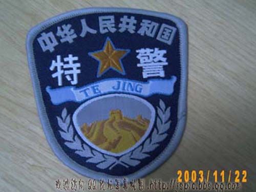 99式警方特警臂章